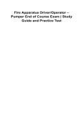 Fire Apparatus Driver-Operator &ndash; Pumper End of Course Exam Study Guide and Practice Test &vert; 2026 Update