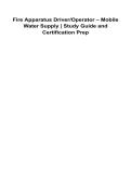 Fire Apparatus Driver-Operator &ndash; Mobile Water Supply Study Guide and Certification Prep &vert; 2026 Update