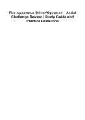 Fire Apparatus Driver-Operator &ndash; Aerial Challenge Review Study Guide and Practice Questions &vert; 2026 Update