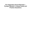 Fire Apparatus Driver-Operator &ndash; Pumper Module 3 Study Guide and Practice Questions &vert; 2026 Update