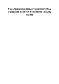 Fire Apparatus Driver Operator&colon; Key Concepts & NFPA Standards Study Guide &vert; 2026 Update