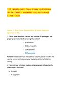 TOP DRIVER OHIO FINAL EXAM&colon; QUESTIONS&NewLine;WITH CORRECT ANSWERS AND RATIONALE&NewLine;LATEST 2026