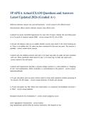 3P APEA Actual EXAM Questions and Answers Latest Updated 2026 &lpar;Graded A&plus;&rpar;