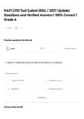 NAFI CFEI Test &lpar;Latest 2026 &sol; 2027 Update&rpar; Questions and Verified Answers &vert; 100&percnt; Correct &vert; Grade A