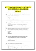 ACCT 23020 QUICKBOOKS CERTIFICATION EXAM SECTION 1-5  &lpar;EXAM GUIDE&rpar; 