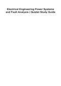 Electrical Engineering Power Systems and Fault Analysis Quizlet Study Guide &vert; 2026 Update