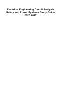 Electrical Engineering Circuit Analysis&comma; Safety and Power Systems Study Guide 2026&ndash;2027