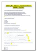 Ohio STNA Practice Questions-Study Guide 2025-2026