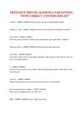 DEFENSIVE DRIVING SESSIONS 1-4 QUESTIONS WITH CORRECT ANSWERS 2026-2027