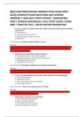 &lbrack;NUR 2500 PROFESSIONAL NURSING FINAL EXAM &lpar;2026&NewLine;2027&rpar;&rsqb; COMPLETE EXAM QUESTIONS AND VERIFIED &NewLine;ANSWERS &vert; 2026&ndash;2027 LATEST UPDATE &vert; GUARANTEED &NewLine;PASS &vert; DETAILED RATIONALES &vert; FULL STUDY GUIDE &vert; EXAM &NewLine;PREP &vert; PRACTICE TEST &vert; CERTIFICATION PREPARATION 