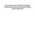 Economics and Taxation Principles&comma; Types&comma; and Economic Indicators Study Guide &vert; 2026&ndash;2027