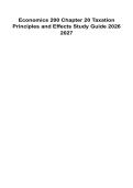 Economics 200 Chapter 20&colon; Taxation Principles and Effects Study Guide &vert; 2026&ndash;2027