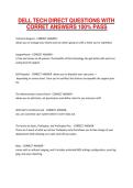DELL TECH DIRECT QUESTIONS WITH CORRET ANSWERS 100&percnt; PASS