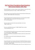 Dell Tech Direct Foundations Exam Questions with Correct Answers 100&percnt; Pass