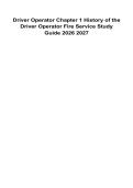 Driver Operator Chapter 1&colon; History of the Driver Operator Fire Service Study Guide &vert; 2026&ndash;2027