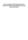 Driver Operator NFPA Standards&colon; Fire Apparatus Safety and Operations Study Guide &vert; 2026&ndash;2027