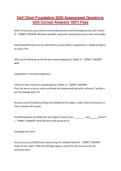 Dell Client Foundation 2026 Assessment Questions with Correct Answers 100&percnt; Pass