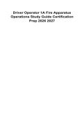 Driver Operator 1A&colon; Fire Apparatus Operations Study Guide and Certification Prep &vert; 2026&ndash;2027