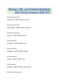 Biology 1108- Lab Practical Questions with Correct Answers 2026-2027&period;