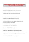Dental Materials Final Exam OSCE Questions with Correct Answers 2026-2027