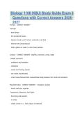 Biology 1108 &lpar;KSU&rpar; Study Guide Exam 3 Questions with Correct Answers 2026-2027&period;