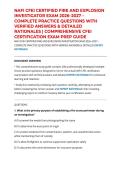 NAFI CFEI Certified Fire and Explosion Investigator Exam 2026&ndash;2027 Practice Questions and Verified Answers with Rationales &vert; Complete Fire Investigation Certification Study Guide &vert; Comprehensive Exam Prep Review