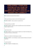 FINRA SERIES 7 EXAM &lpar;2026&rpar; &lpar;TESTING ACTUAL EXAM 100 QUESTIONS&rpar; AND VERIFIED ANSWERS &lpar;MULTIPLE CHOICES&rpar; A&plus; GRADED 100&percnt; CORRECT&excl;&excl;