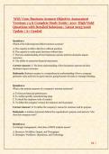 WGU C201 Business Acumen Objective Assessment Versions 1-3 & Complete Study Guide &vert; 300&plus; High-Yield Questions with Detailed Solutions &vert; Latest 2025&sol;2026 Update &vert; A&plus; Graded