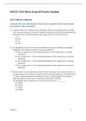 BSTAT 3321 Mock Exam II Practice &vert; Questions and Answer Key &vert; 2026 Update &vert; 100&percnt; Correct - UTA&period;