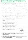 Introduction to Flight Mechanics and Stability in Aeronautical Engineering - Complete Exam Review - Verified Questions and Answers - A&plus; Guaranteed Success