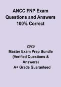 ANCC FNP Exam Questions and Answers&colon; 100 Correct Answers Study Guide & Practice Exam PDF