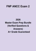 FNP ANCC Exam 2&colon; Complete Study Guide&comma; Review Notes & Practice Questions PDF