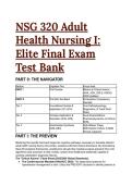 NSG 320 Adult Health Nursing I&colon; Elite Final Exam Test Bank &lpar;2026&sol;2027 Updates&rpar; &vert; S-Tier Prep & Rationales