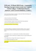 NUR 206 &sol; NUR206 HESI Exam&ndash; Community &NewLine;Nursing Concepts &lpar;Latest 2026&sol;2027 Update&rpar; &NewLine;&vert; Fortis College &vert; Verified Questions & &NewLine;Answers &vert; 100&percnt; Correct Solutions &vert; Grade A