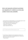 PHTLS 10E EXAM WITH COMPLETE QUESTIONS AND ANSWERS & VERIFIED SOLUTIONS