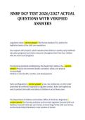 RNRF DCF TEST 2026&sol;2027 ACTUAL&NewLine;QUESTIONS WITH VERIFIED&NewLine;ANSWERS