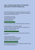 FACHE - ACHE BOG EXAM SAMPLE TEST QUESTIONS - QUALITY