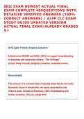 IBCLC EXAM NEWEST ACTUAL FINAL  &NewLine;EXAM COMPLETE 400QUESTIONS WITH &NewLine;DETAILED VERIFIED ANSWERS &lpar;100&percnt; &NewLine;CORRECT ANSWERS&rpar; &sol; ALPP CLC EXAM &NewLine;STUDY GUIDE UPDATED VERSION &NewLine;ACTUAL FINAL EXAM&sol;ALREADY GRADED &NewLine;A&plus; 