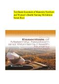 Test Bank-Essentials of Maternity Newborn &NewLine;and Women&rsquo;s Health Nursing 5th Edition  &NewLine;Susan Ricci &NewLine;