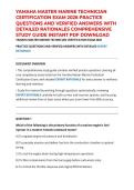 YAMAHA MASTER MARINE TECHNICIAN CERTIFICATION EXAM 2026 PRACTICE QUESTIONS AND VERIFIED ANSWERS WITH DETAILED RATIONALES COMPREHENSIVE STUDY GUIDE INSTANT PDF DOWNLOAD