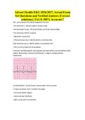Advent Health EKG 2026&sol;2027 &vert;Actual Exam Set Questions and Verified Answers &lpar;Correct solutions&rpar; &vert; Get It 100&percnt; Accurate&excl;&excl;