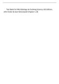 Test Bank For Microbiology An Evolving Science&comma; 6th Edition&comma; &NewLine;John Foster & Joan Slonczewski Chapter 1-28