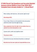 CT DMV Permit Test Questions and Accurate Detailed &NewLine;AnswersActual Midterm Exam Prep 2026-2027 &NewLine;Complete Exam Already Graded A&plus; &vert;&vert; Brand New&excl;&excl;