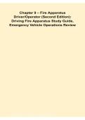 Chapter 9 &ndash; Fire Apparatus Driver&sol;Operator &lpar;Second Edition&rpar;&colon; Driving Fire Apparatus Study Guide