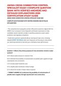 AWWA CROSS CONNECTION CONTROL SPECIALIST EXAM 1 COMPLETE QUESTION BANK WITH VERIFIED ANSWERS AND DETAILED EXPLANATIONS 2026 CERTIFICATION STUDY GUIDE