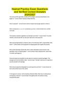 Hazmat Practice Exam Questions and Verified Correct Answers 2026&sol;2027