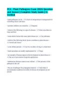 PCA - Plant Pathogens Exam 2026 Question&NewLine;and Answer &vert; Complete Study Guide &vert; A&plus;&NewLine;Verified