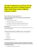 ILETSB Certification Exam FINAL EXAM Questions and Answers &lpar;Verified Answers&rpar; Study Guide &lpar;latest version verified for accuracy&rpar; &vert; Latest&excl;&excl;&NewLine;