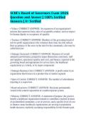 ACHE's Board of Governors Exam 2026&NewLine;Question and Answer &vert; 100&percnt; Verified&NewLine;Answers &vert; A&plus; Verified