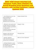 ANSC 4395 Simply-Inherited and&NewLine;Polygenic Traits&semi; Basic Statistics for&NewLine;Animal Breeding Exam Questions and&NewLine;Answers with Verified Solutions &vert; Latest&NewLine;Updated 2026